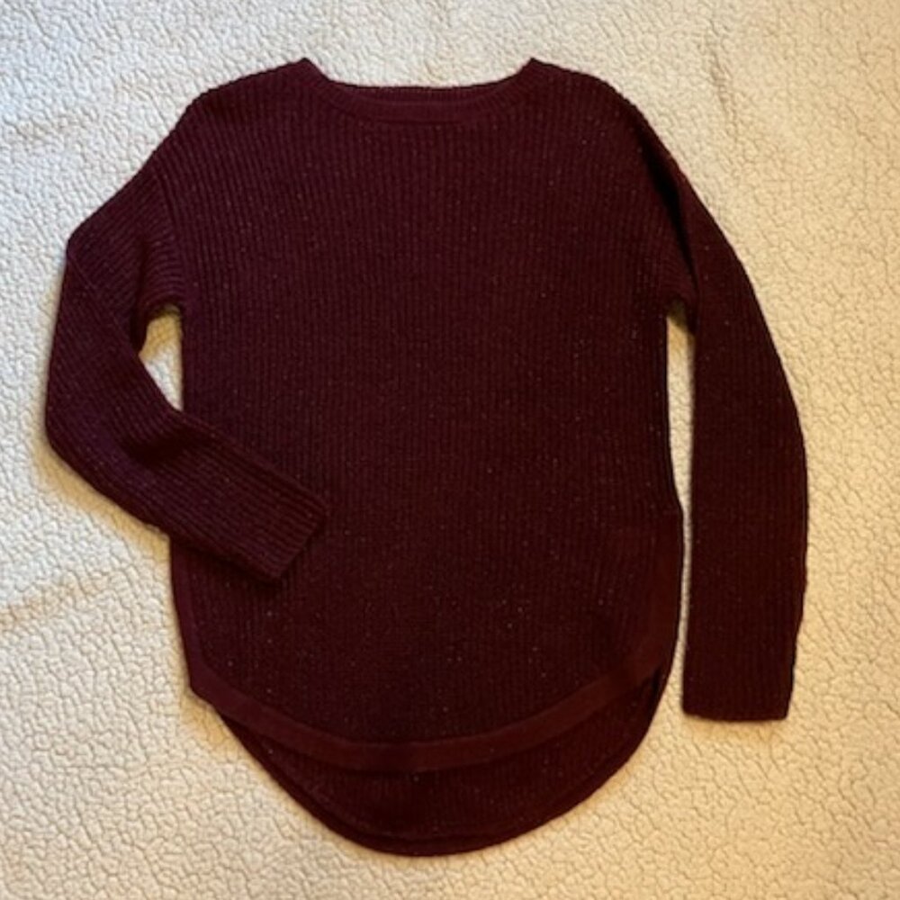 beachlunchlounge dark plum sweater size S/P